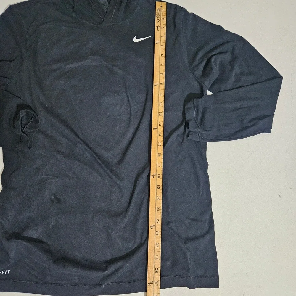 Nike Dri-FIT Mens Long Sleeve Hooded T-Shirt Black 398074-00A M
